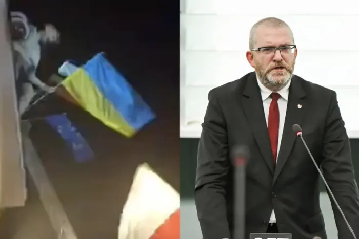 Прихильники кандидата в президенти Польщі зірвали український прапор під час «штурму мерії»